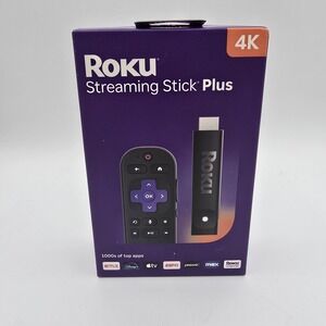 Roku 3830R Streaming Stick Plus 4K UHD Media Player w/ Voice Remote – 2025 Model